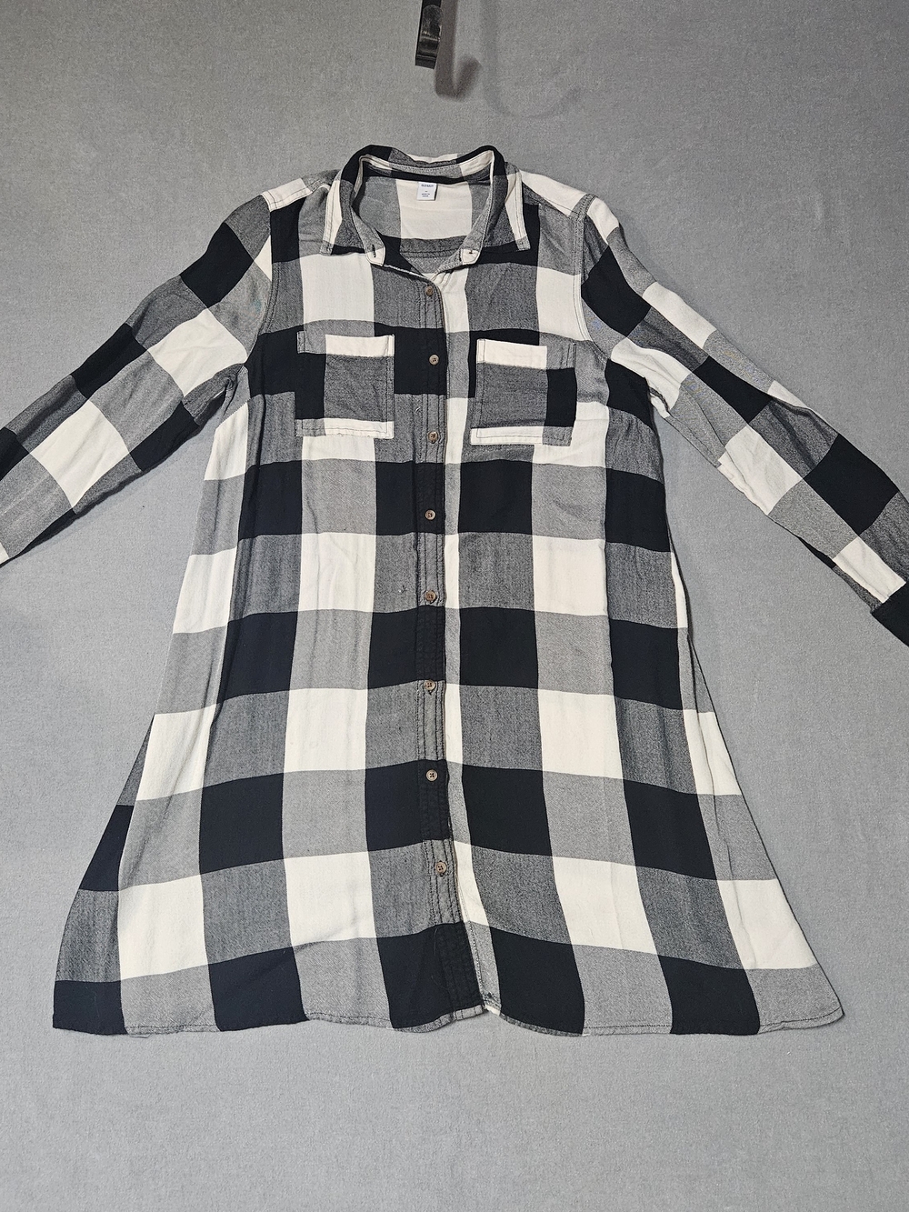 Old Navy Black and White Buffalo Check Shirt